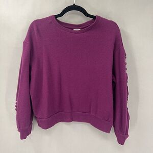 A New Day Cotton Blend Purple Knit Sweater Womens Small Feminine